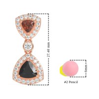 Trillion Halo Milgrain Earrings