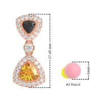 Trillion Halo Milgrain Earrings