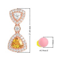 Trillion Halo Milgrain Earrings