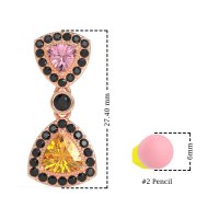 Trillion Halo Milgrain Earrings