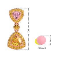 Trillion Halo Milgrain Earrings