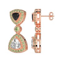 Trillion Halo Milgrain Earrings