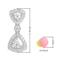 Trillion Halo Milgrain Earrings