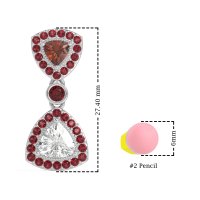 Trillion Halo Milgrain Earrings