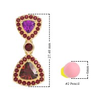 Trillion Halo Milgrain Earrings