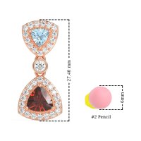 Trillion Halo Milgrain Earrings