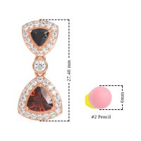 Trillion Halo Milgrain Earrings