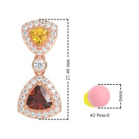 Trillion Halo Milgrain Earrings
