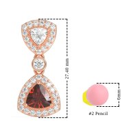 Trillion Halo Milgrain Earrings