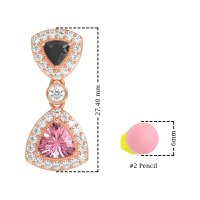 Trillion Halo Milgrain Earrings