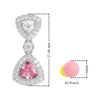 Trillion Halo Milgrain Earrings