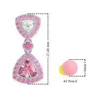 Trillion Halo Milgrain Earrings