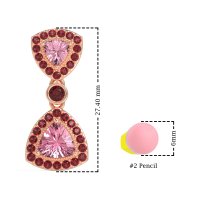 Trillion Halo Milgrain Earrings