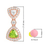 Trillion Halo Milgrain Earrings