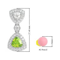 Trillion Halo Milgrain Earrings