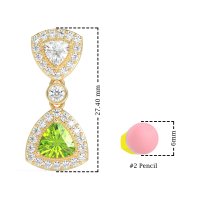 Trillion Halo Milgrain Earrings