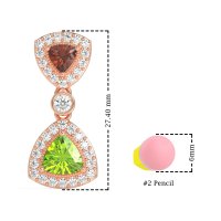 Trillion Halo Milgrain Earrings