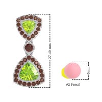 Trillion Halo Milgrain Earrings