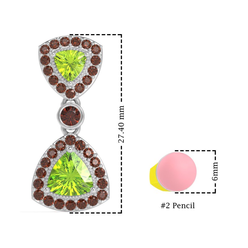 Trillion Halo Milgrain Earrings