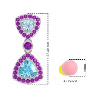Trillion Halo Milgrain Earrings