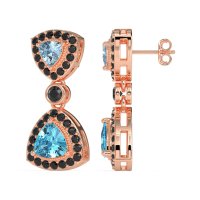 Trillion Halo Milgrain Earrings