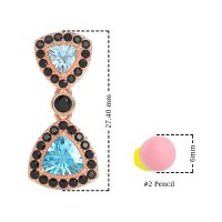 Trillion Halo Milgrain Earrings