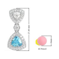 Trillion Halo Milgrain Earrings