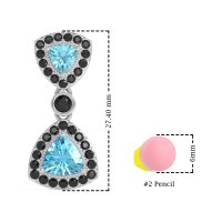 Trillion Halo Milgrain Earrings