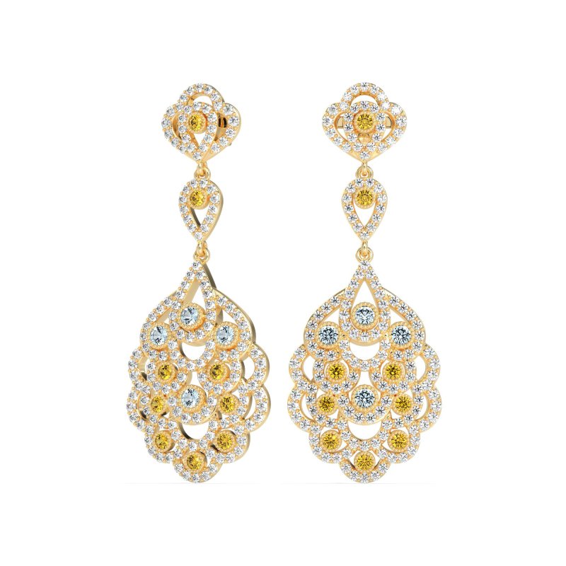 Vintage Bridal Chandelier Earrings