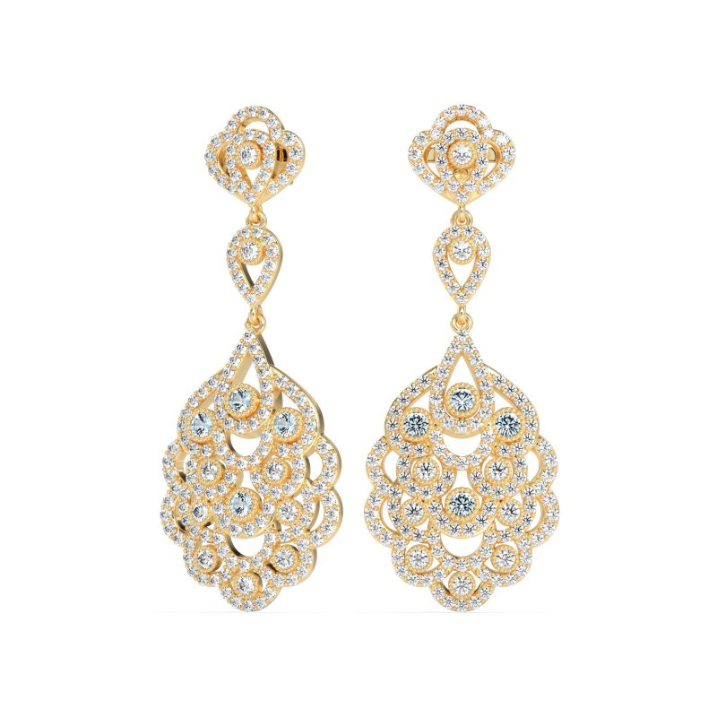 Vintage Bridal Chandelier Earrings