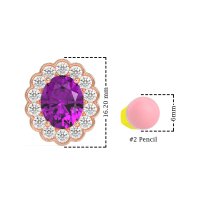 Floral Art-Deco Halo Stud Earrings