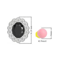 Floral Art-Deco Halo Stud Earrings