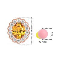 Floral Art-Deco Halo Stud Earrings