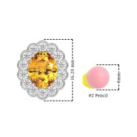 Floral Art-Deco Halo Stud Earrings