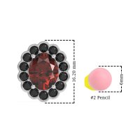 Floral Art-Deco Halo Stud Earrings