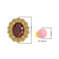 Floral Art-Deco Halo Stud Earrings