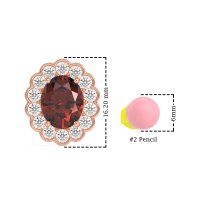 Floral Art-Deco Halo Stud Earrings
