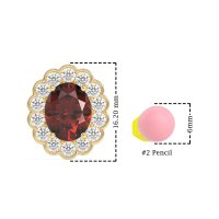 Floral Art-Deco Halo Stud Earrings
