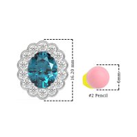 Floral Art-Deco Halo Stud Earrings