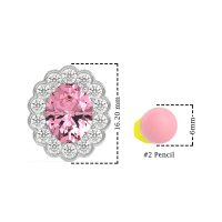 Floral Art-Deco Halo Stud Earrings