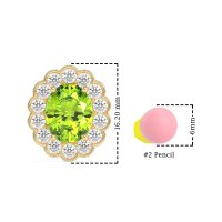 Floral Art-Deco Halo Stud Earrings