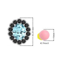 Floral Art-Deco Halo Stud Earrings