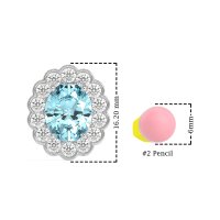 Floral Art-Deco Halo Stud Earrings