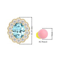Floral Art-Deco Halo Stud Earrings