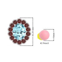 Floral Art-Deco Halo Stud Earrings