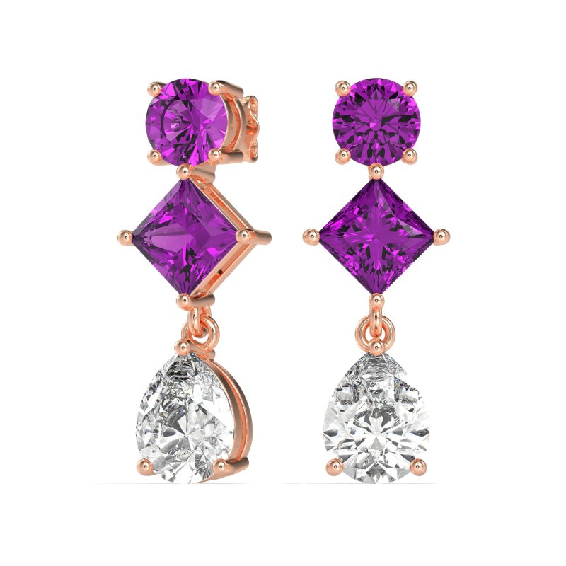 Multi-Shape Dangle Earrings