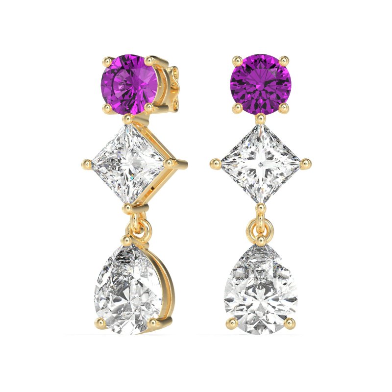 Multi-Shape Dangle Earrings