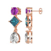 Multi-Shape Dangle Earrings