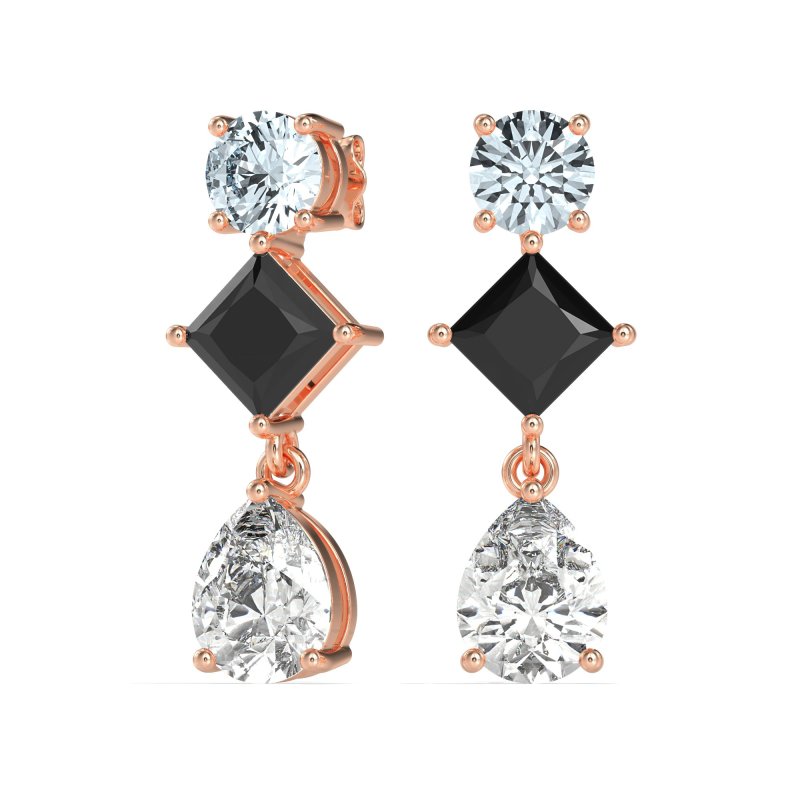 Multi-Shape Dangle Earrings