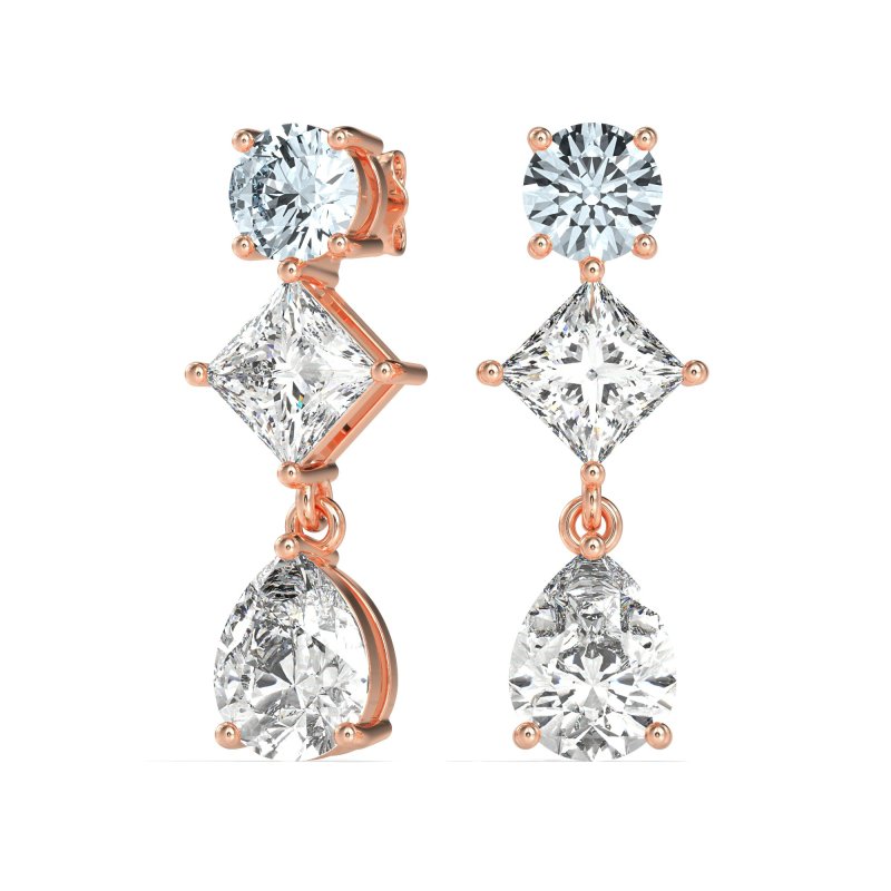 Multi-Shape Dangle Earrings